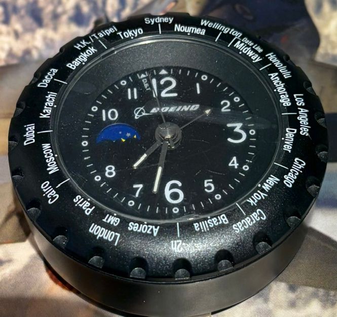 Hovedbilde Alarm klokke Boeing World Time Silver/black