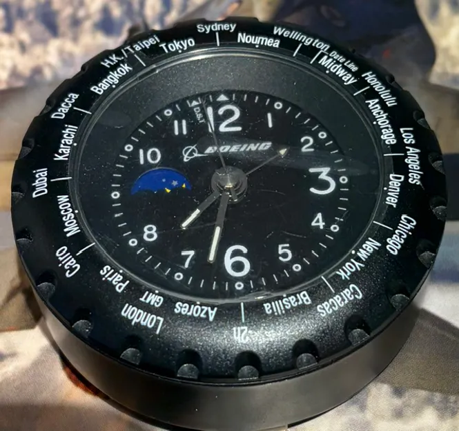 Hovedbilde Alarm klokke Boeing World Time Silver/black