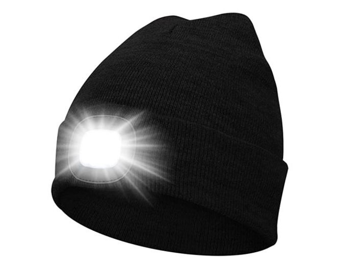 Hovedbilde Strikkelue/Beanie med LED lys