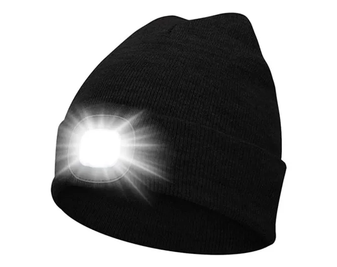 Hovedbilde Strikkelue/Beanie med LED lys